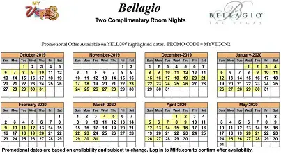 myvegas calendar 2021 Myvegas Two Complimentary Room Nights Calendar 2020 Up To May Myvegasadvisor myvegas calendar 2021